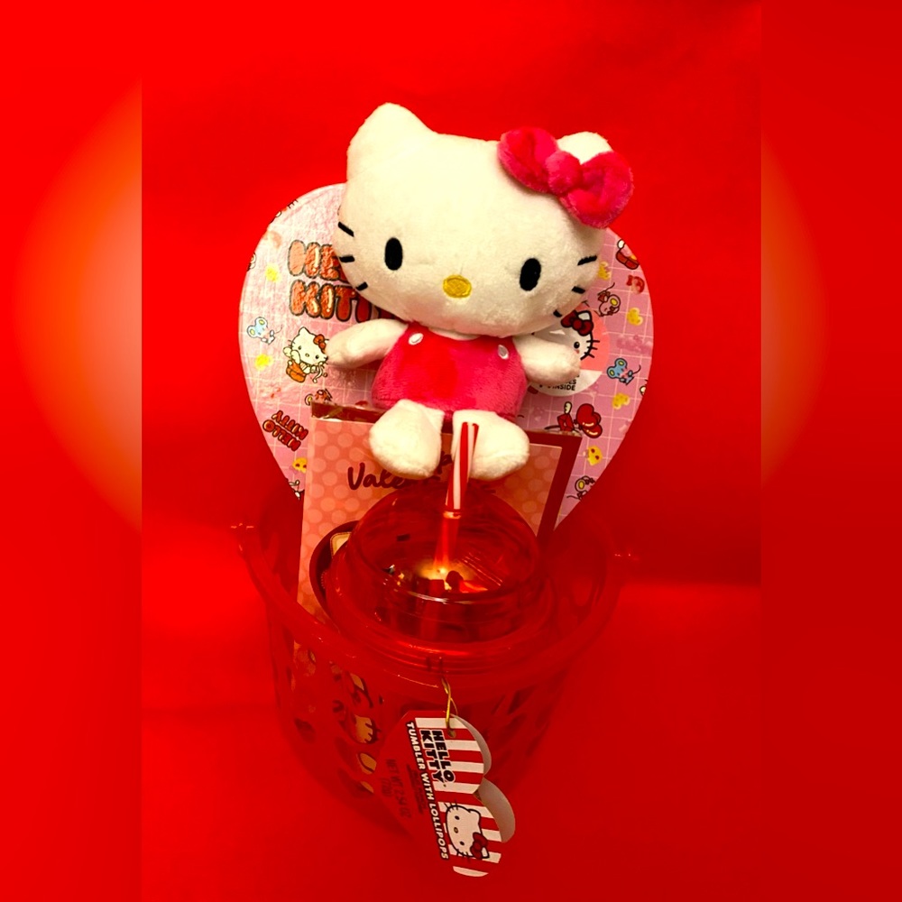 *CUSTOM* HELLO KITTY VALENTINE’S DAY GIFT BASKET